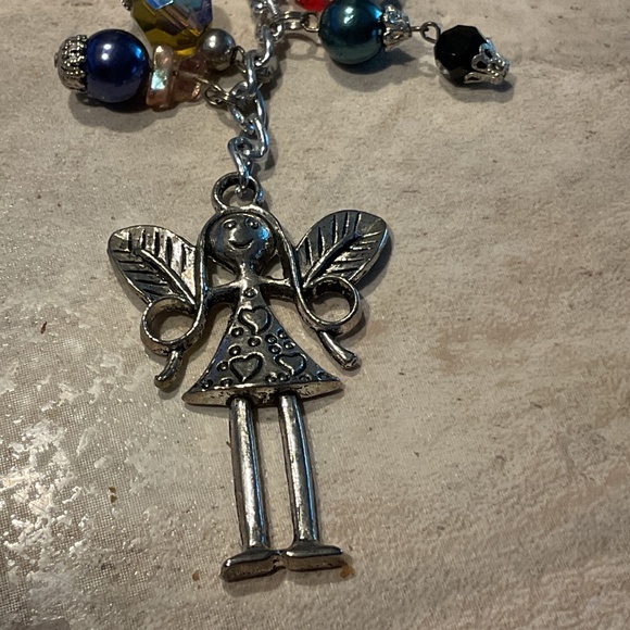 Fairy Charm on chain of beads 4” long handmade - Picture 4 of 6